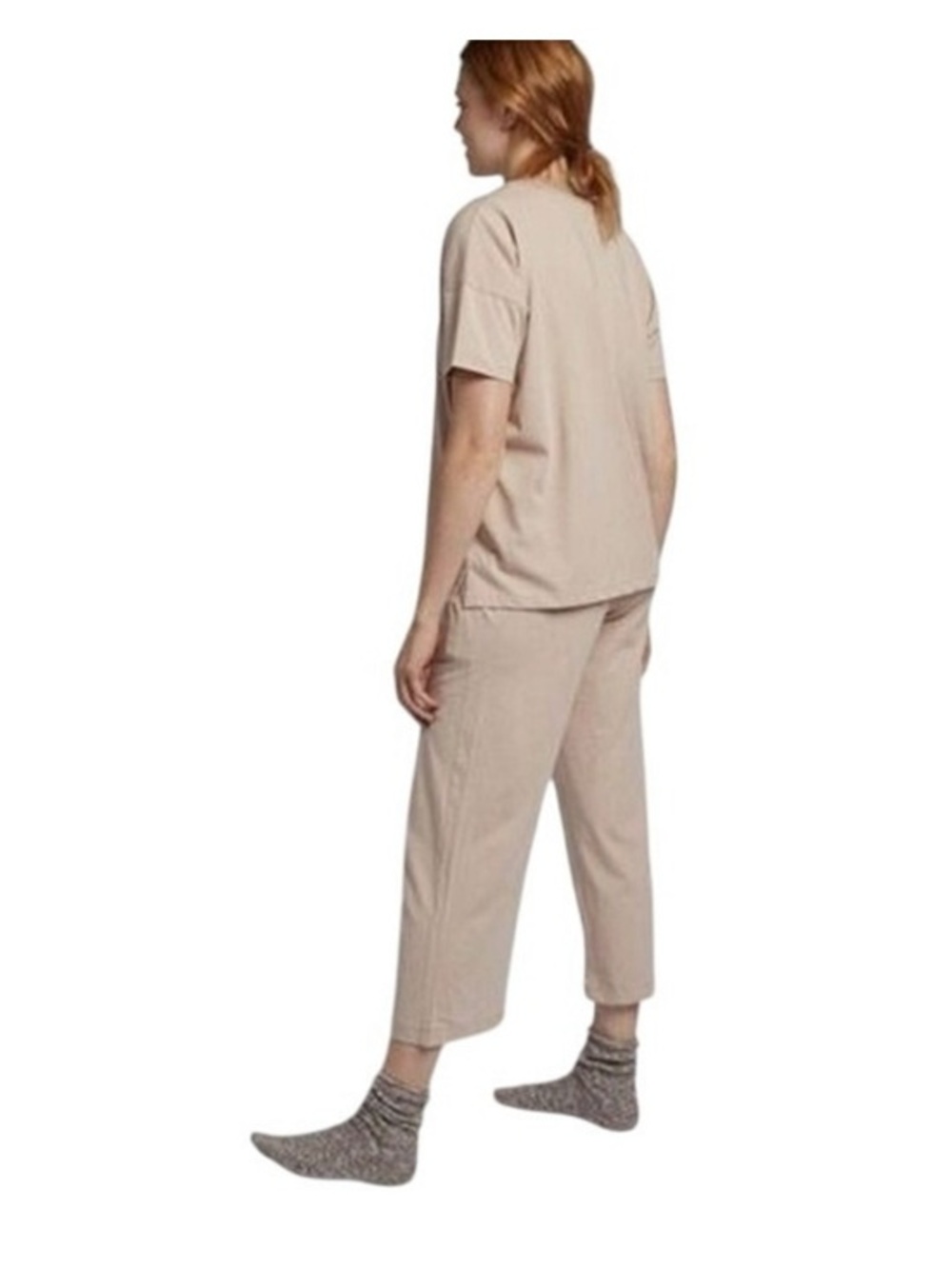 Parachute Organic Cotton Pants Wide Leg Relaxed Lounge Quite Luxury Bisque Small
